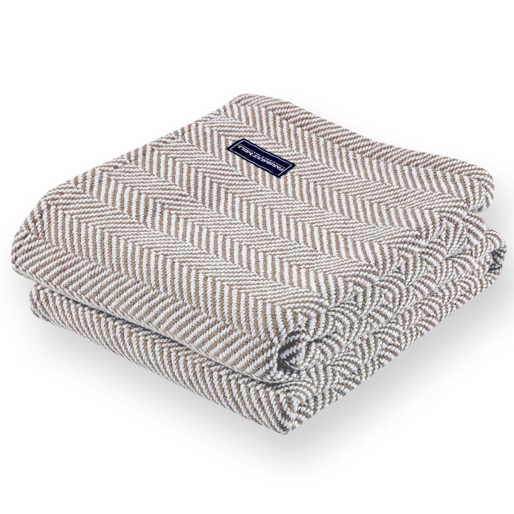 Brahms Mount 42" x 69" Penobscot Cotton Throw - Oyster