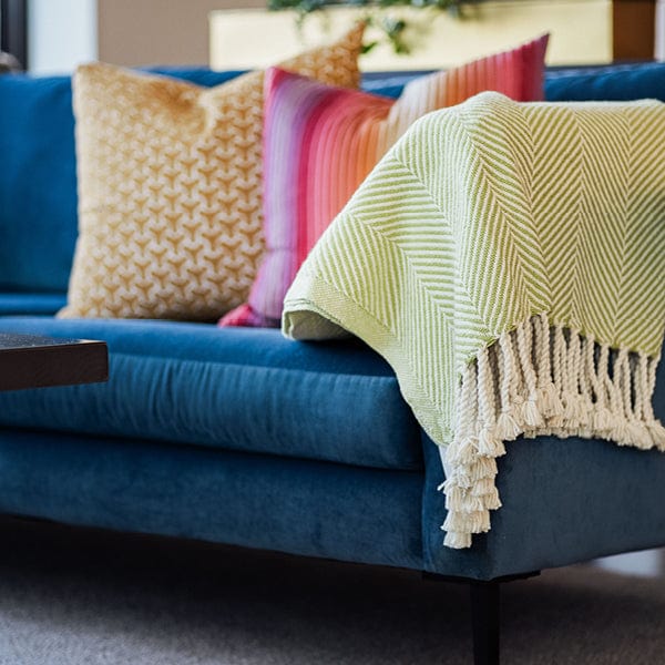 Brahms Mount Monhegan Cotton Throw With Fringe