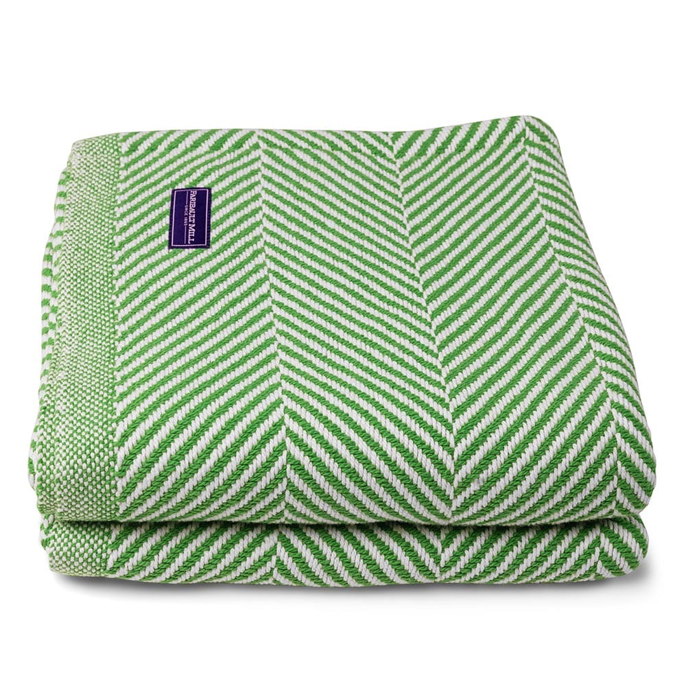 Monhegan Cotton Throw Without Fringe - Sugar Snap active All Throws Best Seller Cotton Throws FWM Herringbone Collection Herringbone Throw machine washable Regular Priced Throws