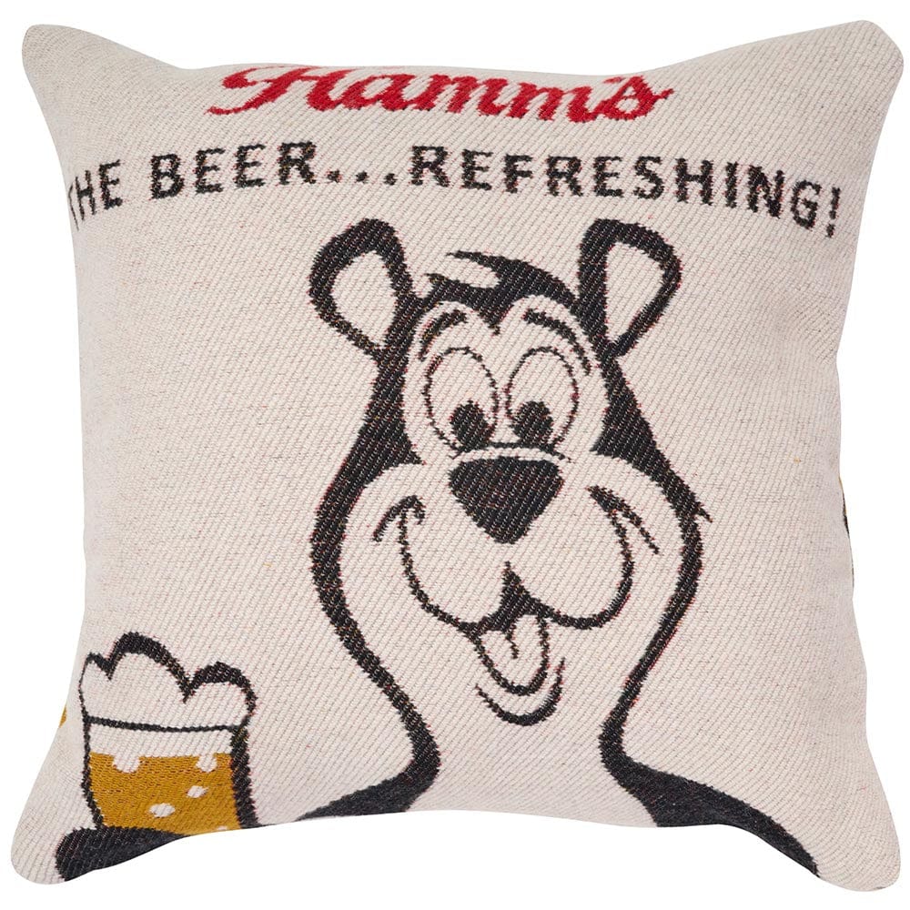 Faribault Mill 20" x 20" Hamm's Bubbly Bear Pillow Case