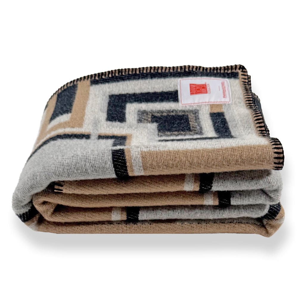 Faribault Mill 42" x 65" Frank Lloyd Wright Ennis House Textile Block Wool Throw