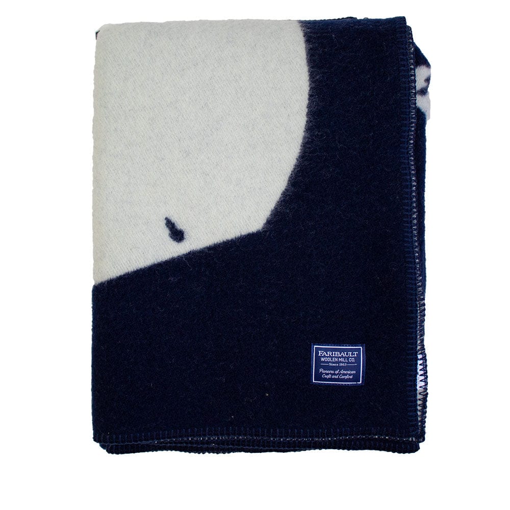 Faribault Mill 42" x 65" Map Nantucket Wool Throw