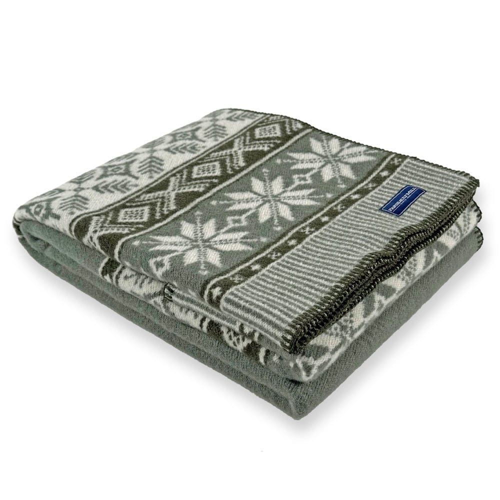 Faribault Mill 42" x 65" Nordic Wool Throw Blanket - Sage Green