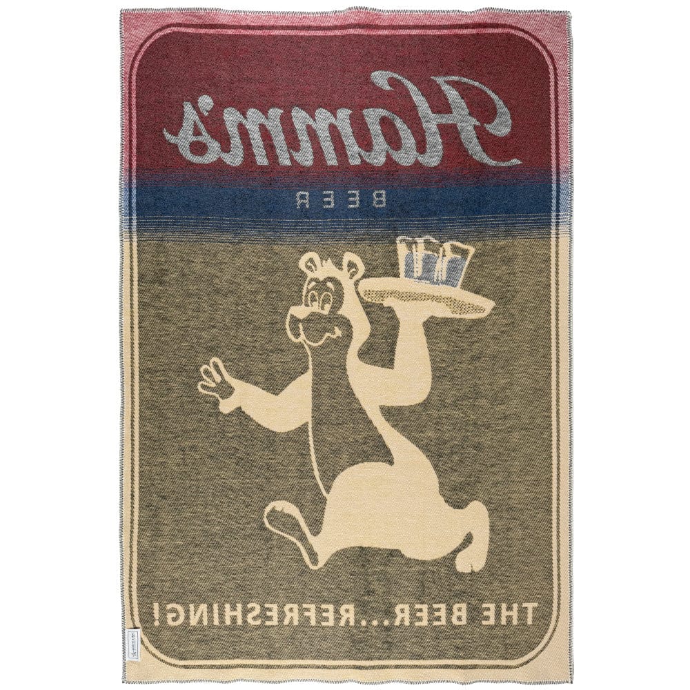 Faribault Mill 50" x 60" North Star Hamm's Beer Bear Bar Tender Throw