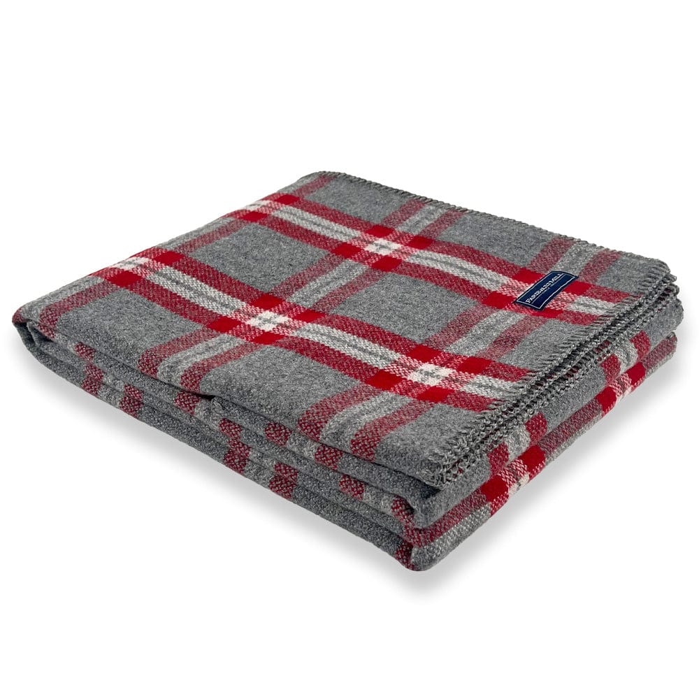 Faribault Mill 50" x 72" Factory Second Minnehaha Falls Wool Throw - Red