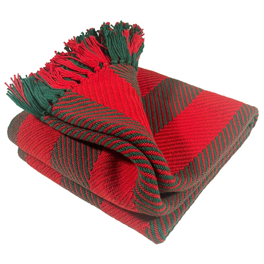 Faribault Mill Christmas Monhegan Cotton Throw