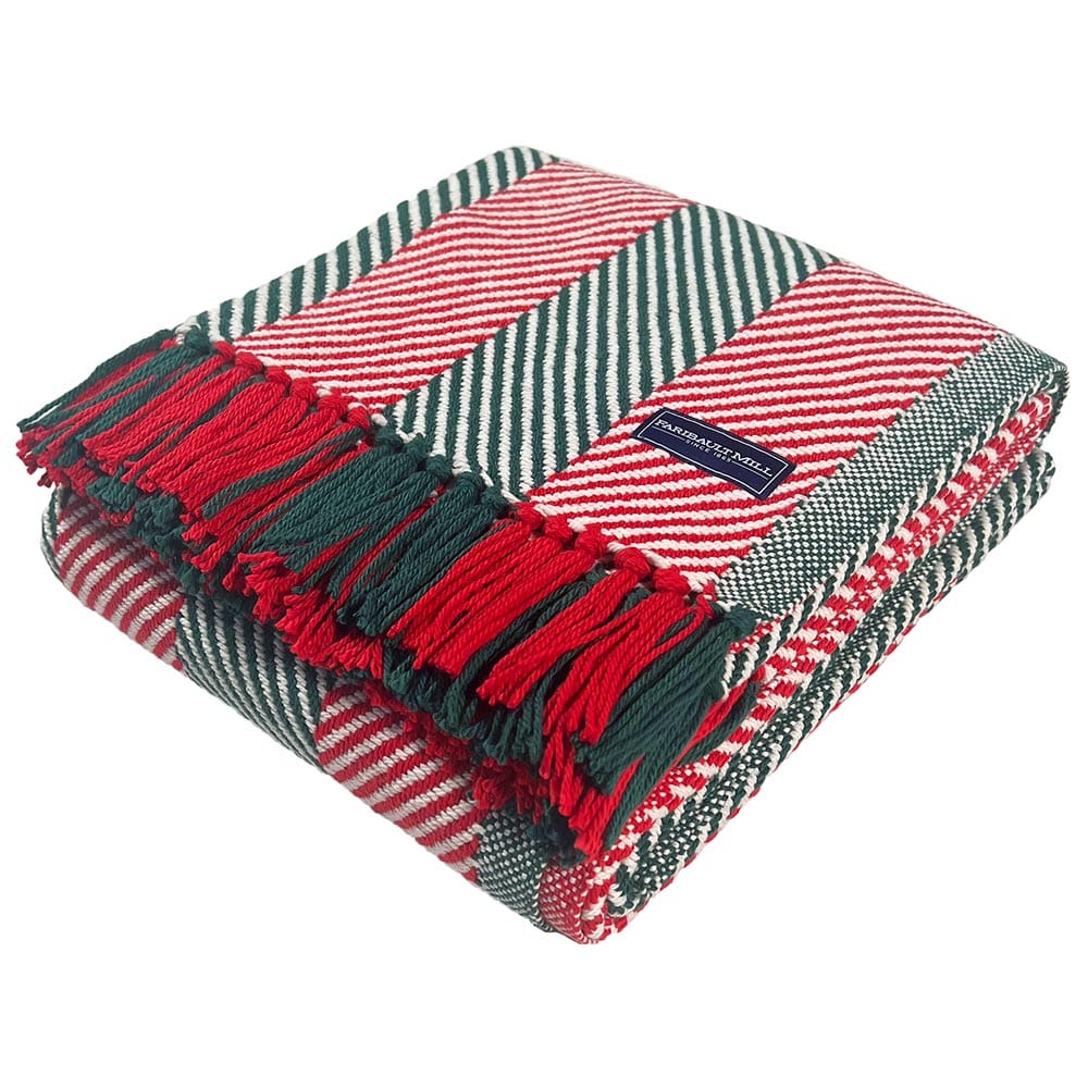 Faribault Mill Christmas Monhegan Cotton Throw