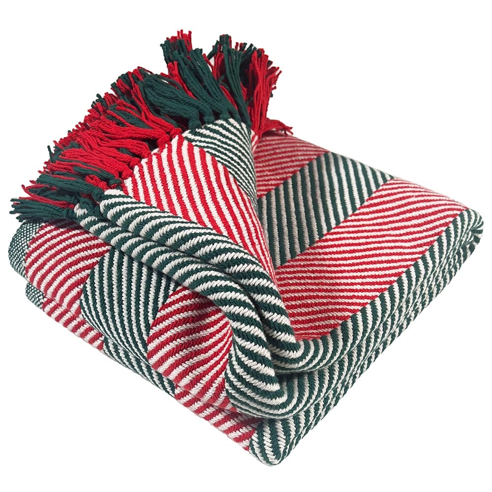 Faribault Mill Christmas Monhegan Cotton Throw