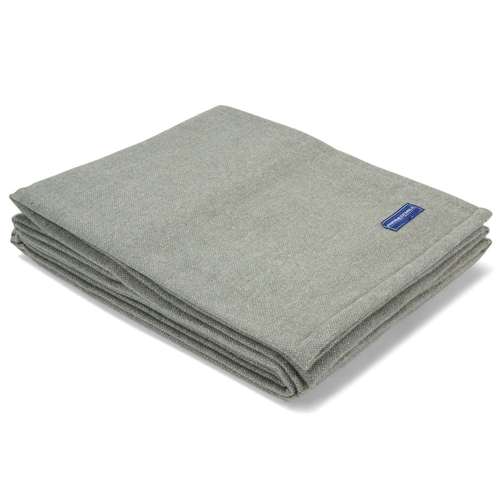 Faribault Mill Factory Second Lakefront Wool Blanket - Sage Green