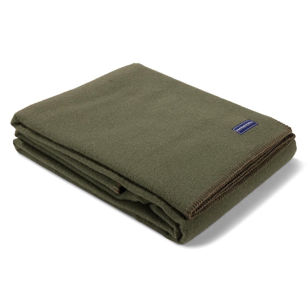 Faribault Mill Factory Second Pure & Simple Wool Blanket - Olive