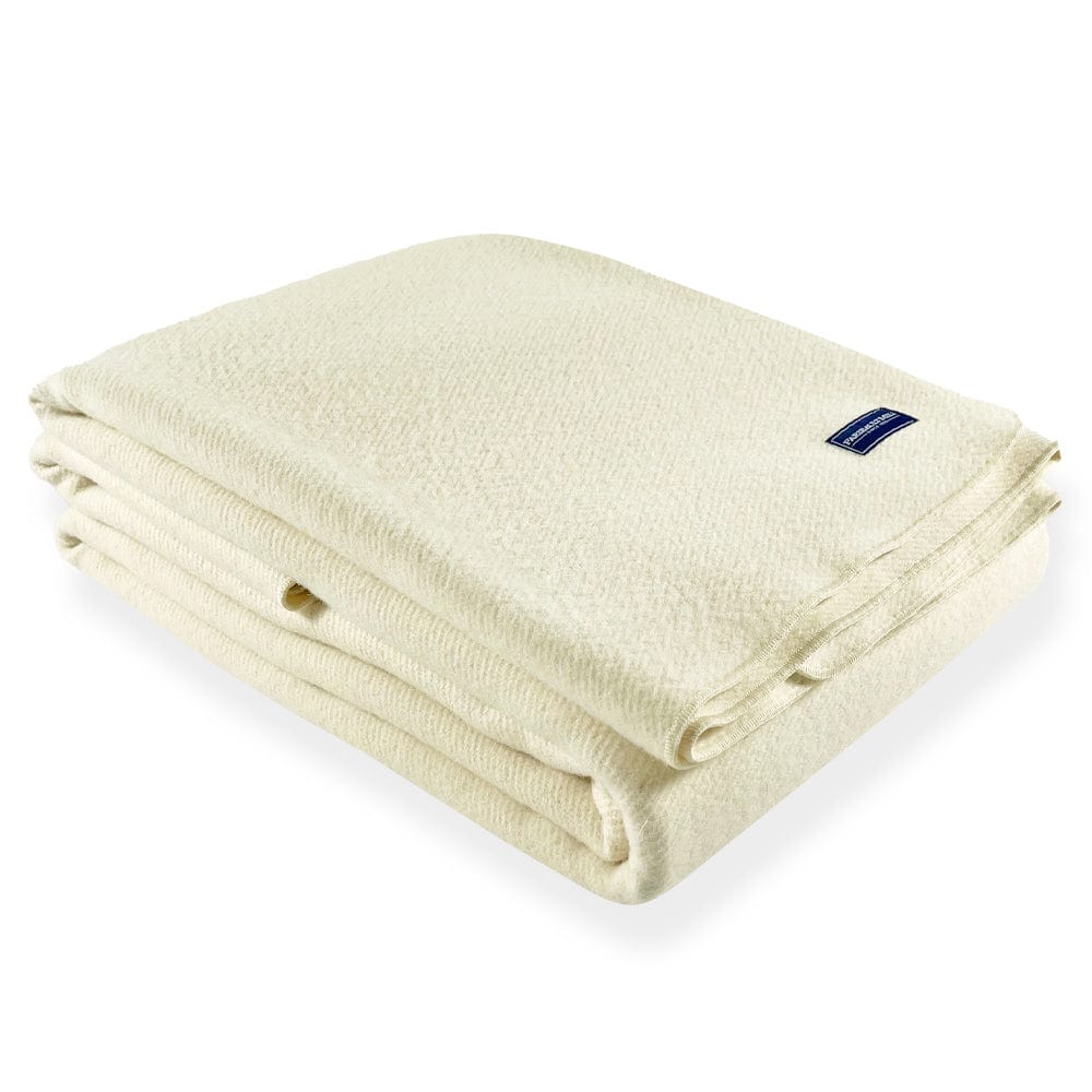 Faribault Mill Factory Second Summit Wool Blanket - Natural