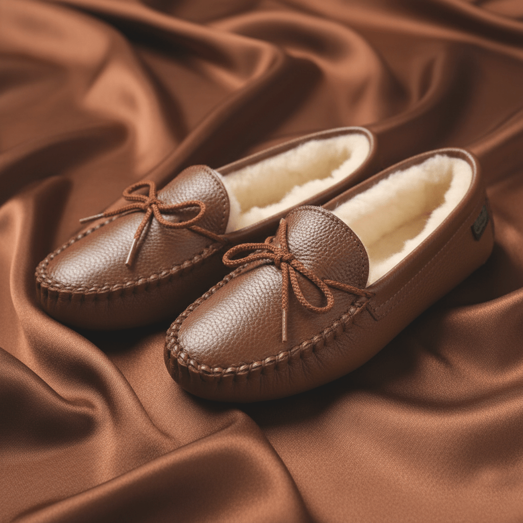 Faribault Mill Footskins Women's Softsole Sheepskin Slippers - Brown