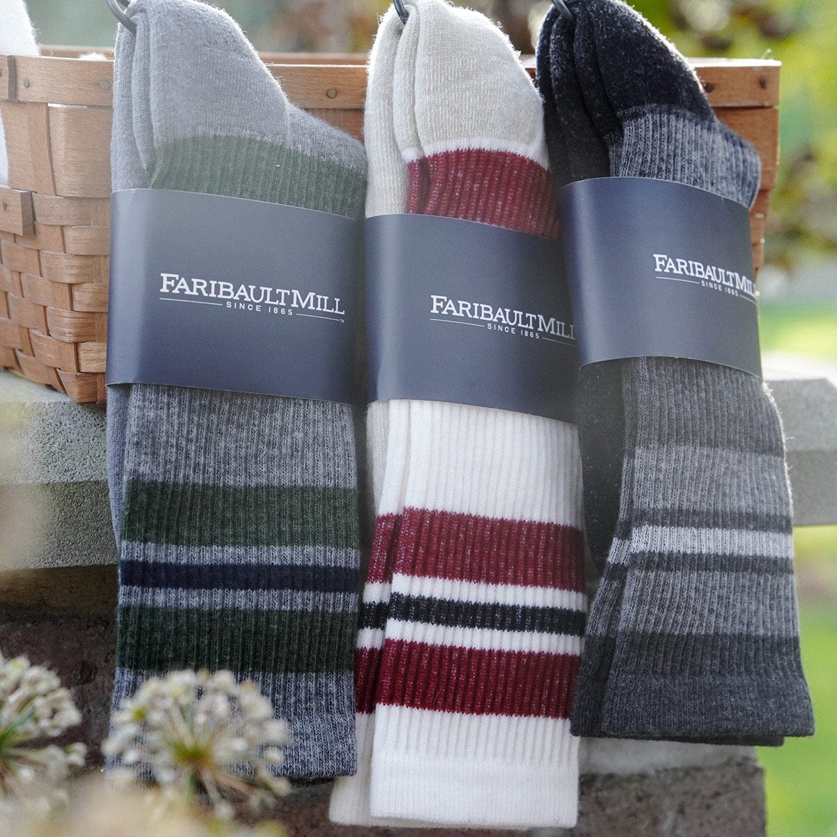 Faribault Mill One Size Cabin Wool Socks - Charcoal