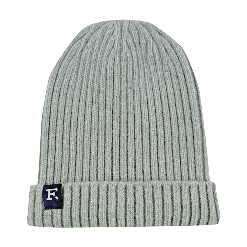 Faribault Mill One Size Lambswool Rib Beanie - Light Blue