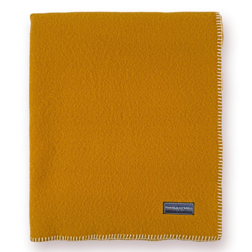 Faribault Mill Pure & Simple Wool Blanket - Butterscotch
