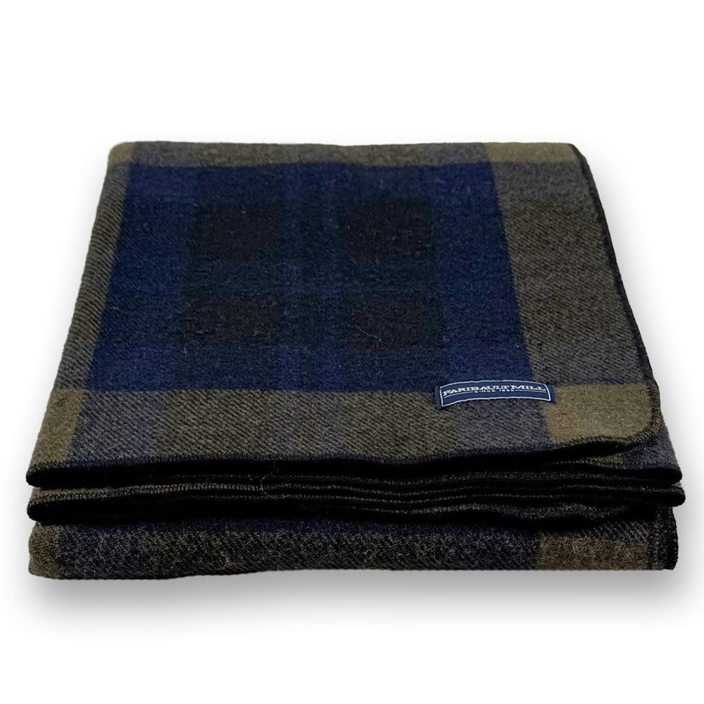 Faribault Mill Shadow Plaid Shadow Plaid Wool Throw