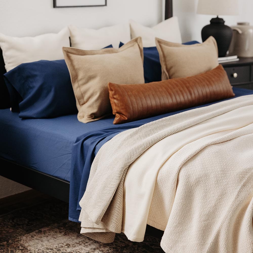 Faribault Mill Sheet Set - Navy