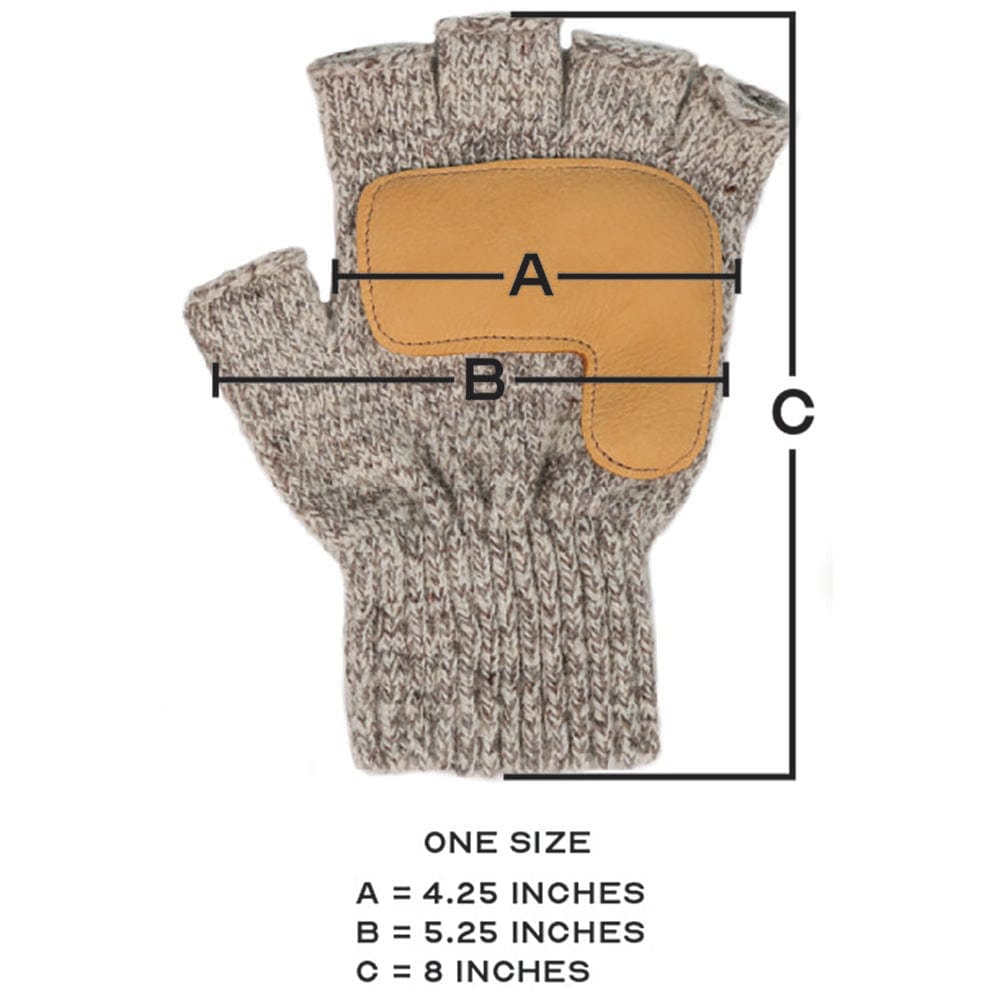 Fingerless Gloves with Leather - Natural/Oatmeal active Current dry clean only group-gallery Sale