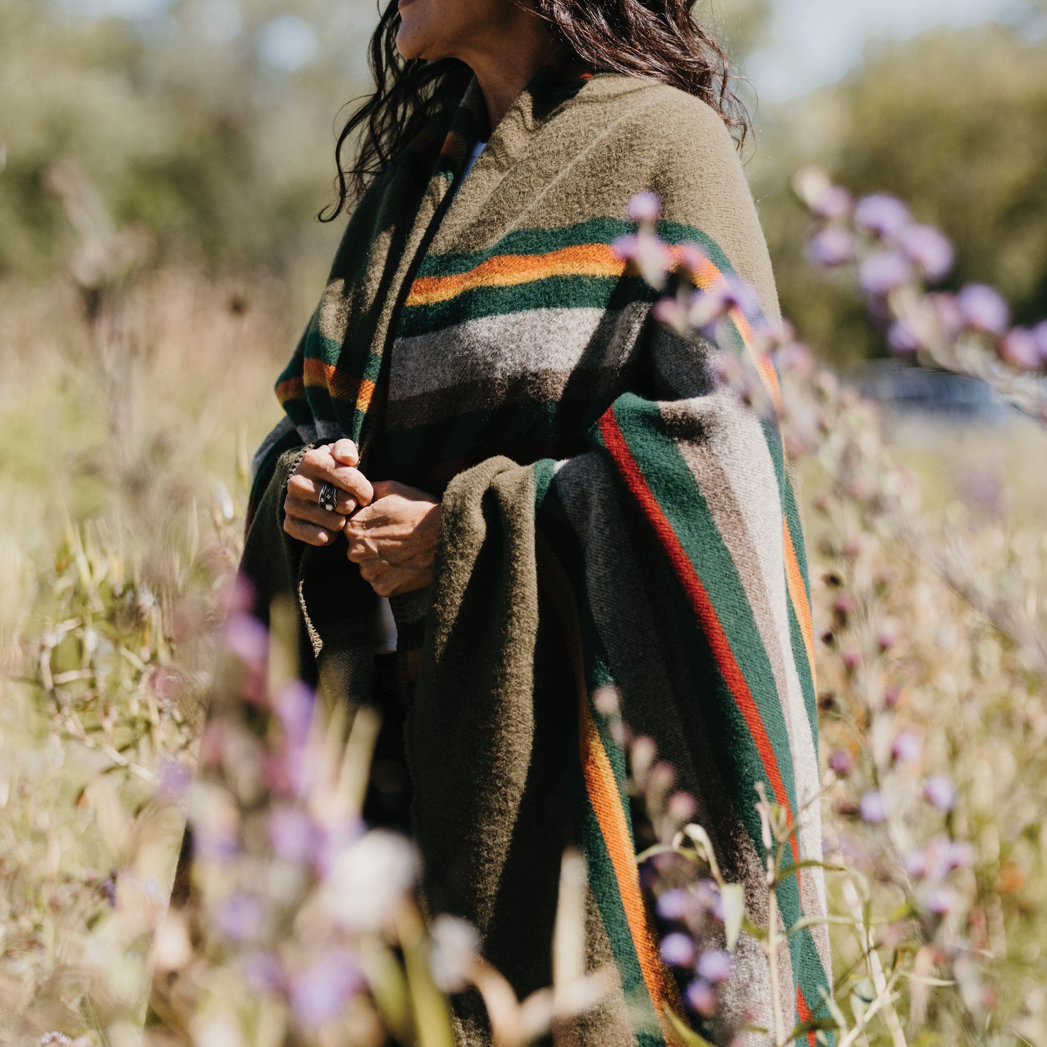 Santa Fe Wool Throw Blanket active Current group-gallery machine washable New Lower Price Sale