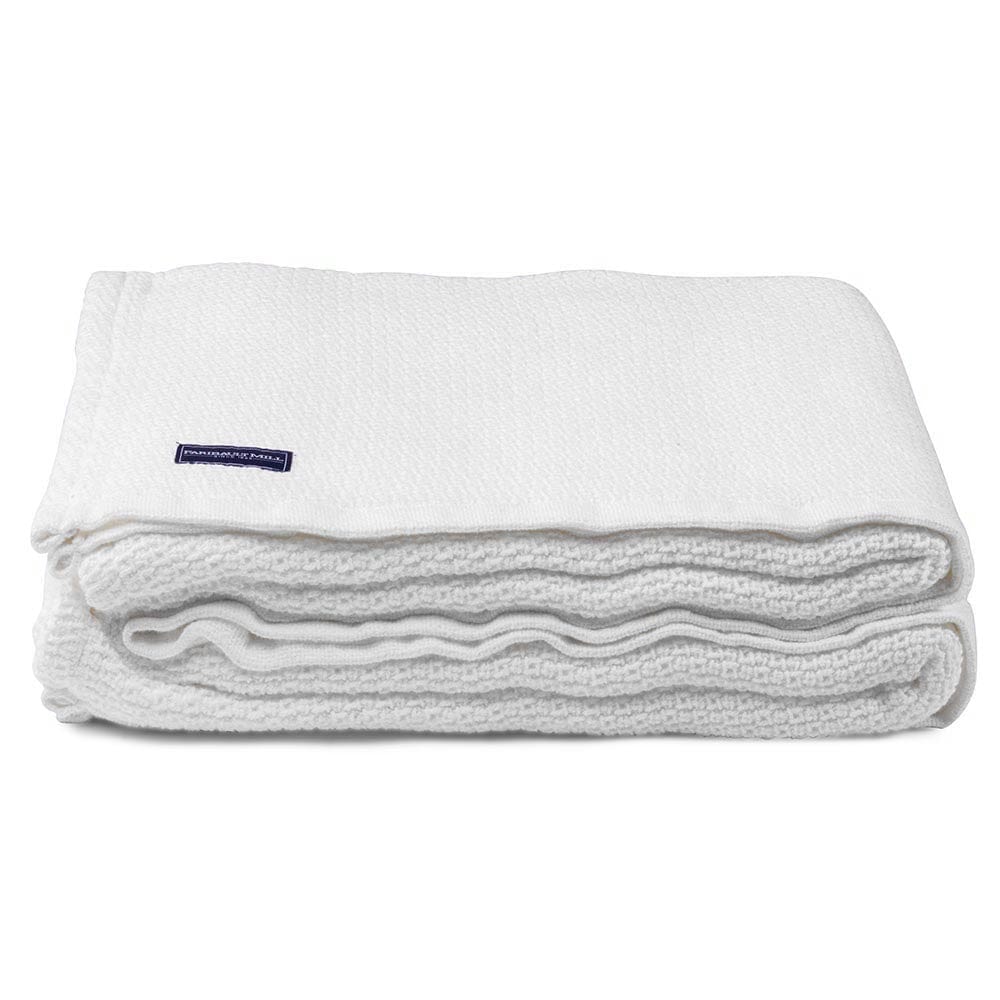 Edgecomb Cotton Blanket - White active Current Edgecomb Cotton Blanket Full Full Price group-gallery King machine washable New Lower Price personalization Queen Solids Twin