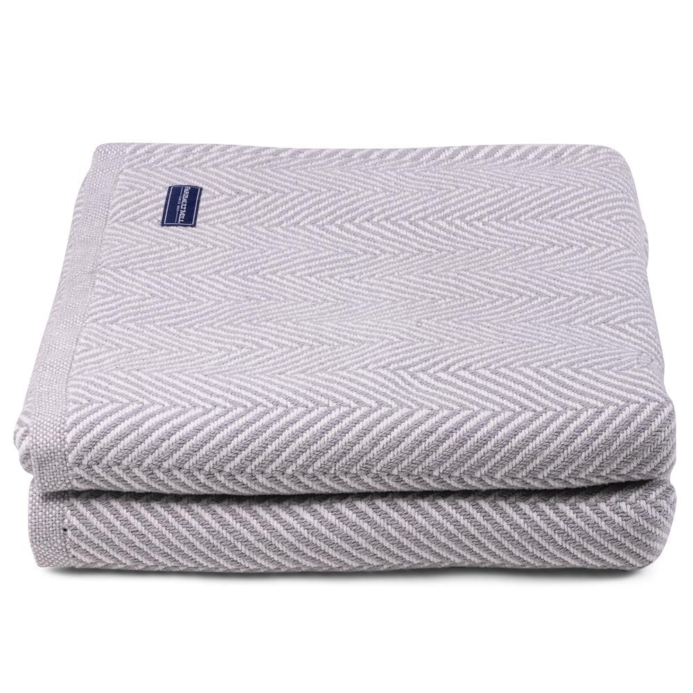 Madison Cotton Blanket - Dove Gray active Current Full Full Price group-gallery King machine washable New Lower Price Patterns & Plaids personalization Queen Twin