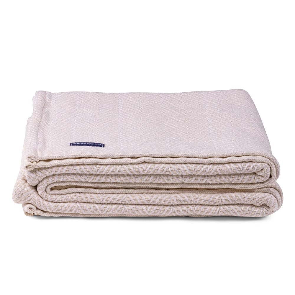 Madison Cotton Blanket - Natural active Current Full group-gallery King machine washable Patterns & Plaids Queen Twin