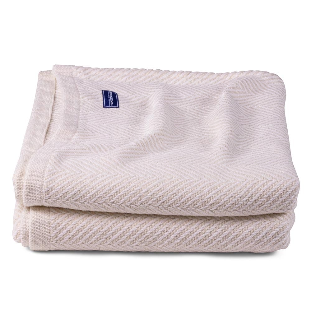 Madison Cotton Blanket - Natural active Current Full group-gallery King machine washable Patterns & Plaids Queen Twin