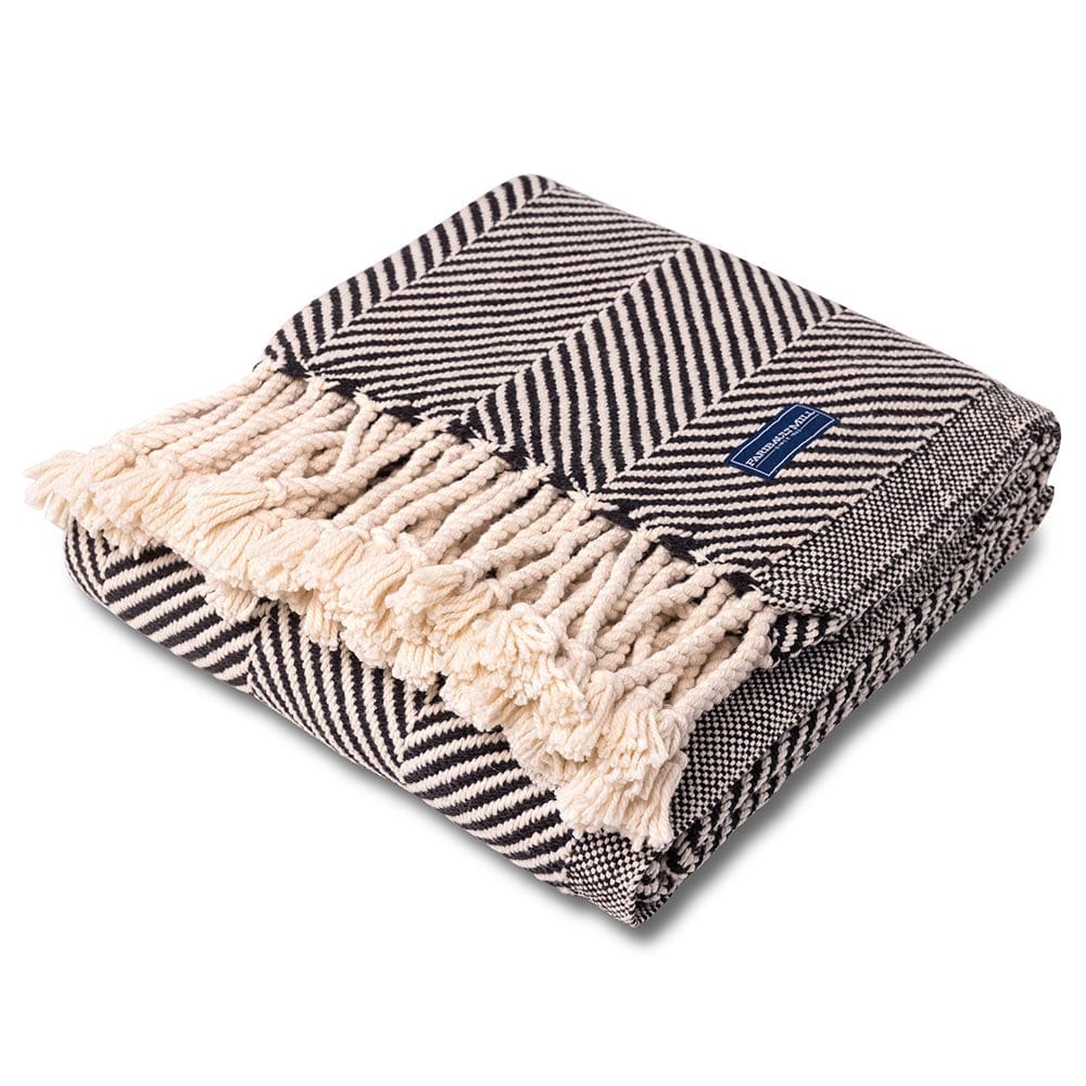 Monhegan Cotton Throw With Fringe active All Throws Best Seller Cotton Throws Current Full Price FWM group-gallery Herringbone Collection Herringbone Throw machine washable personalization Regular Priced Throws