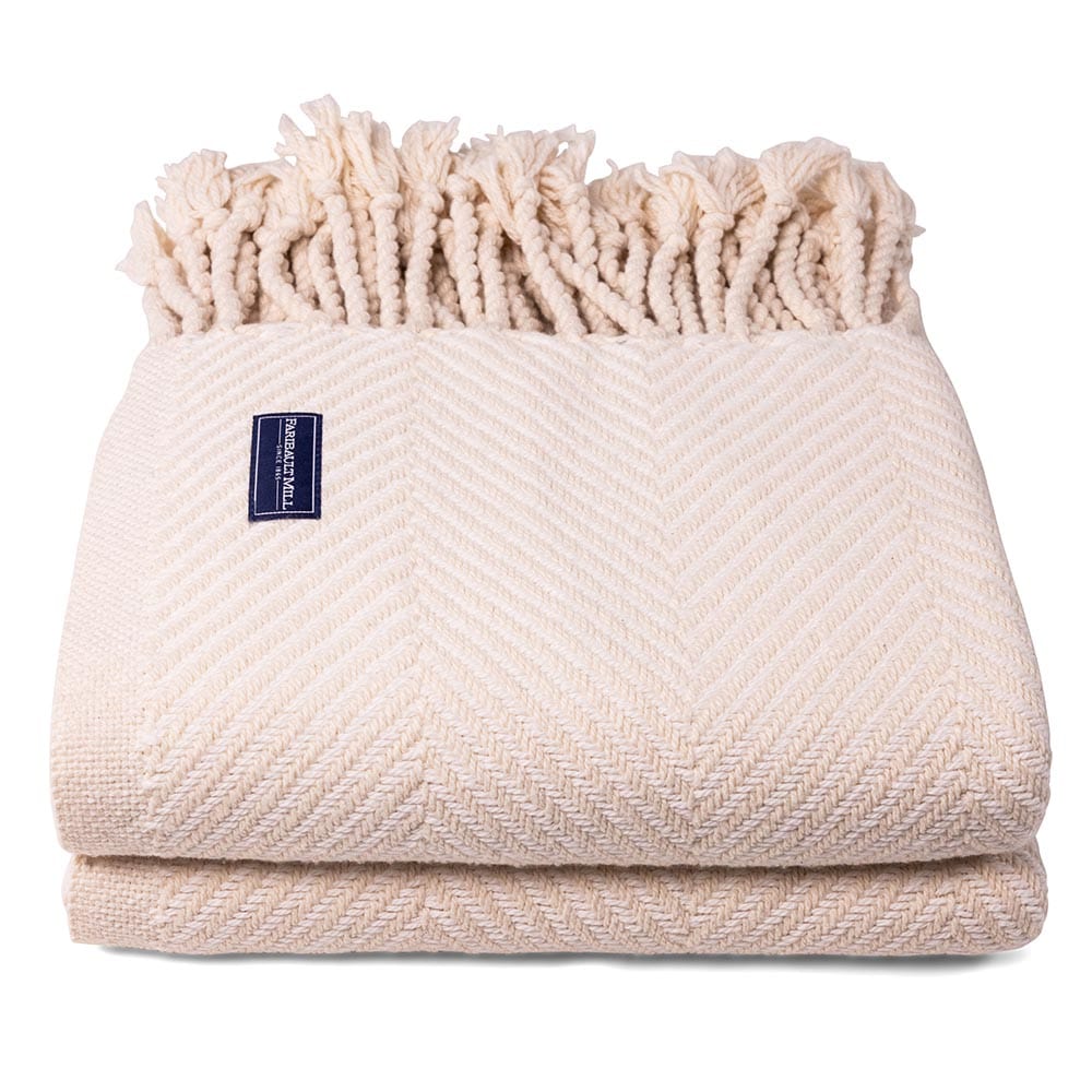 Monhegan Cotton Throw With Fringe active All Throws Best Seller Cotton Throws Current Full Price FWM group-gallery Herringbone Collection Herringbone Throw machine washable personalization Regular Priced Throws