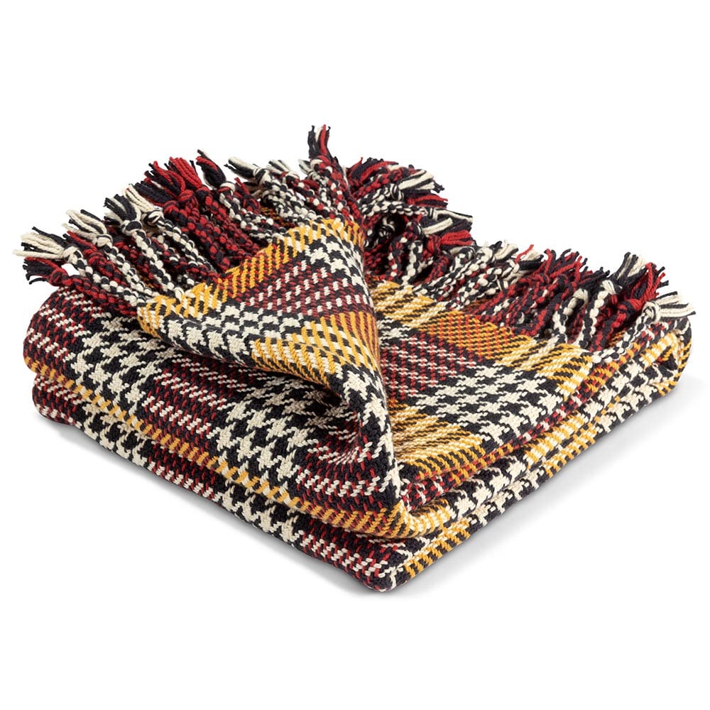 Portland Plaid Cotton Throw active machine washable