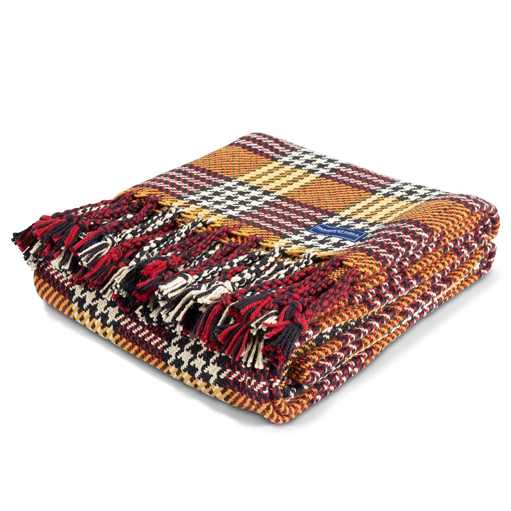 Portland Plaid Cotton Throw active machine washable