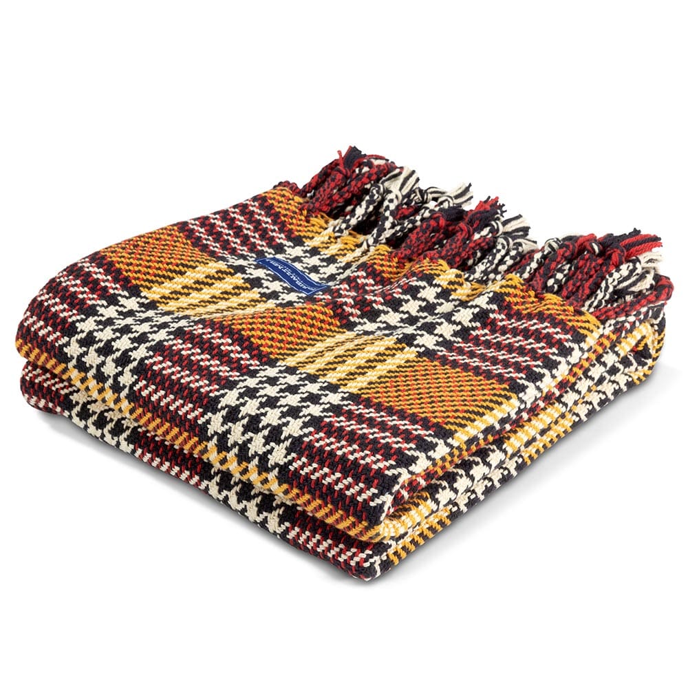 Portland Plaid Cotton Throw active machine washable