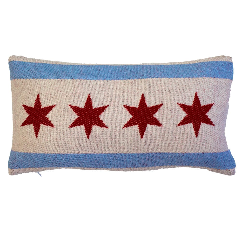 Chicago Flag Lumbar Pillow Case Chicago Flag active Dry clean or hand wash