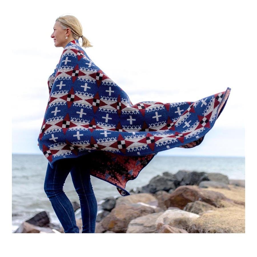 Factory Second Dyani White Hawk "Guided" Wool Throw active Dry clean or hand wash Factory Second Dyani White Hawk Wool Throw