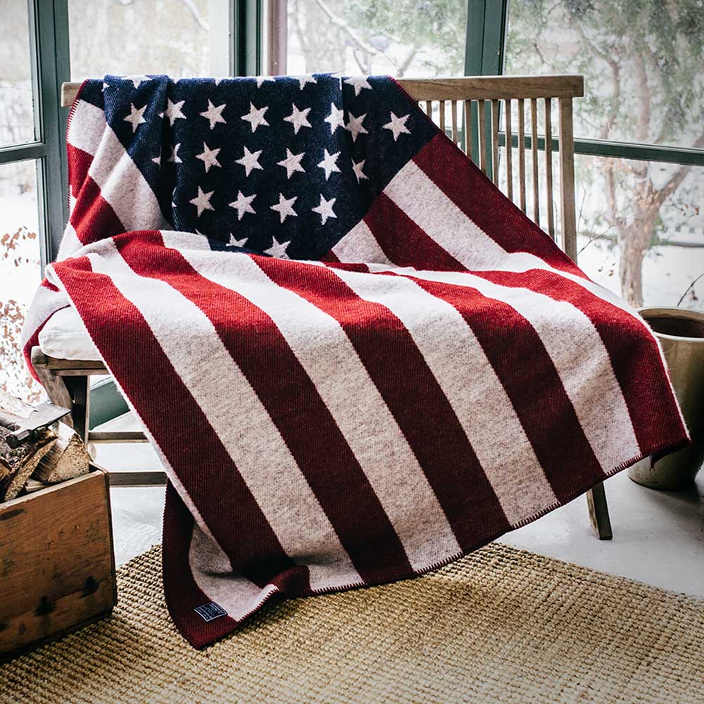 American Flag Wool Throw active Current Dry clean or hand wash Full Price Great Flags