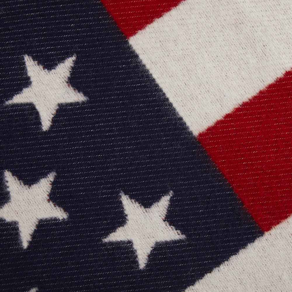 Factory Second American Flag Red/White/Navy Wool Throw active Dry clean or hand wash Great Flags