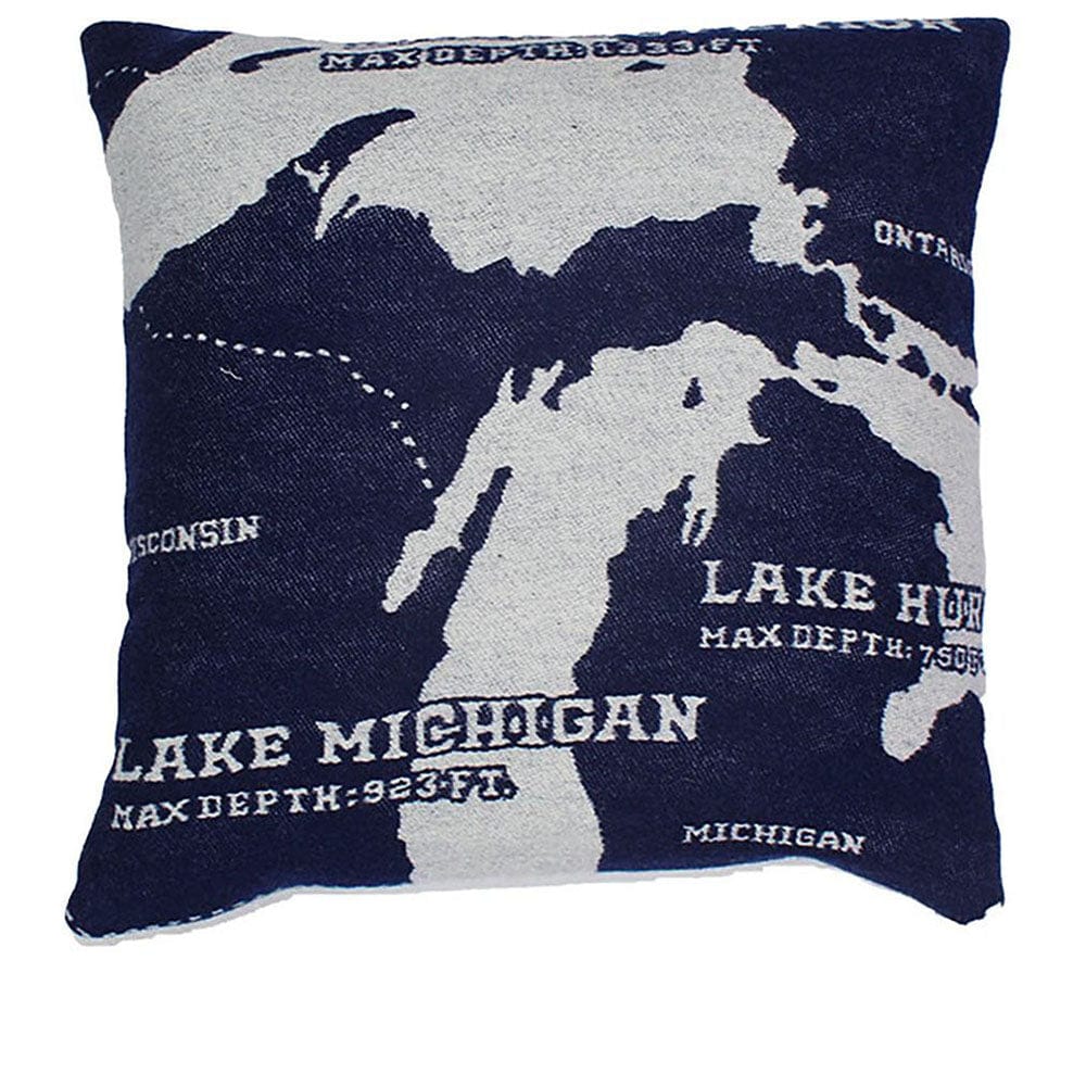 Great Lakes Map Pillow Case active Current Dry clean or hand wash New Lower Price Sale