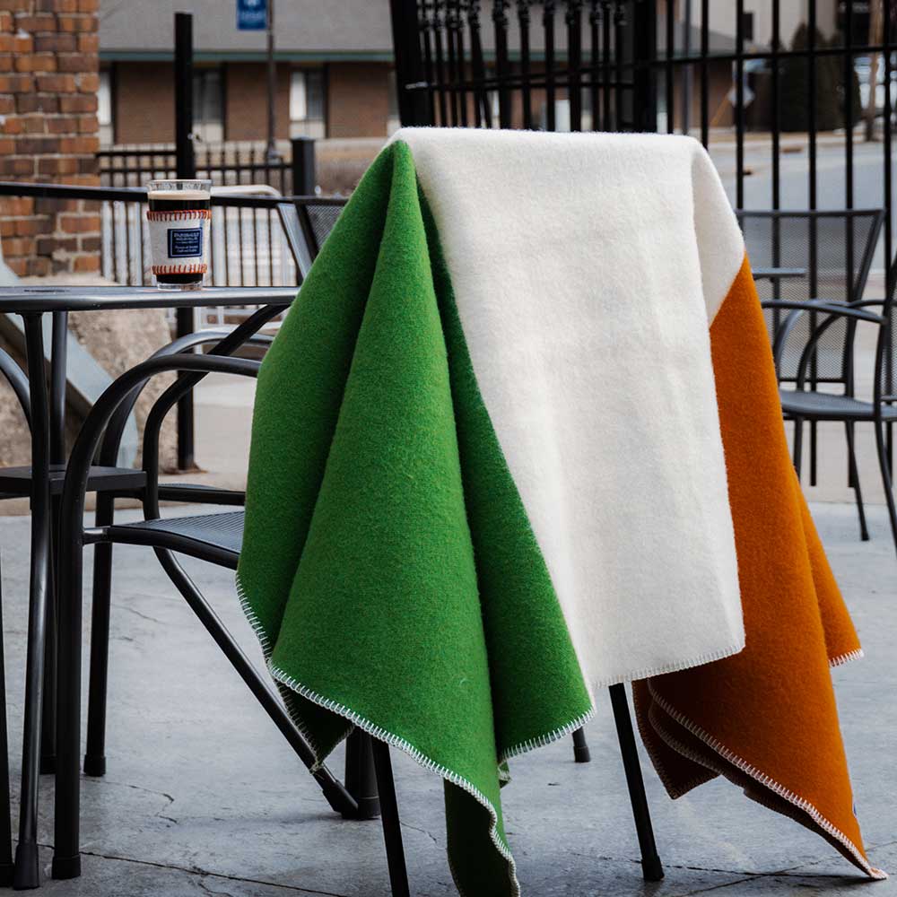 Irish wool top throws