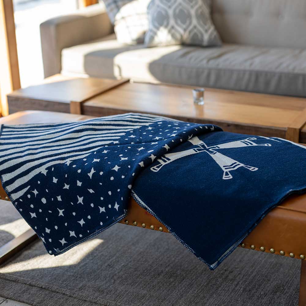 Dyani White Hawk "Journey" Wool Throw active Artist Collection Current Dry clean or hand wash New Lower Price