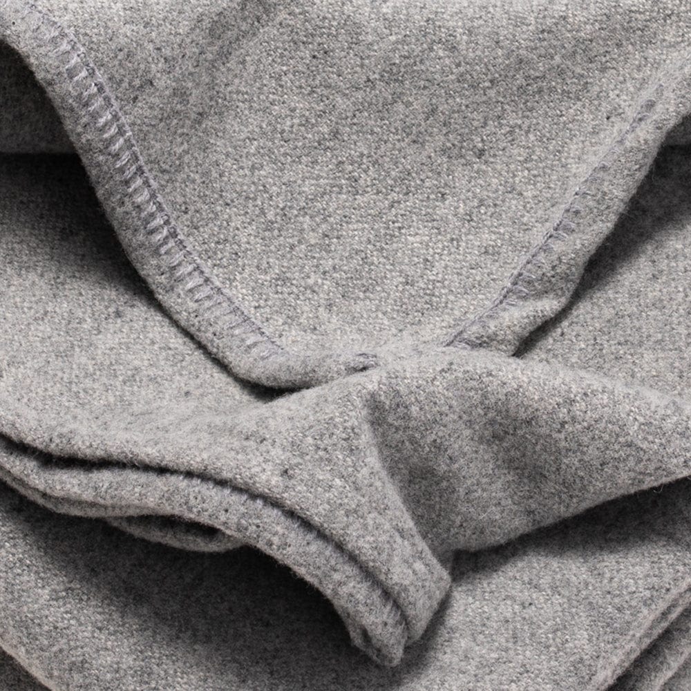 Lakefront Wool Blanket - Gray active Current Full group-gallery King Lakefront Wool Blanket machine washable personalization Queen Solids Twin