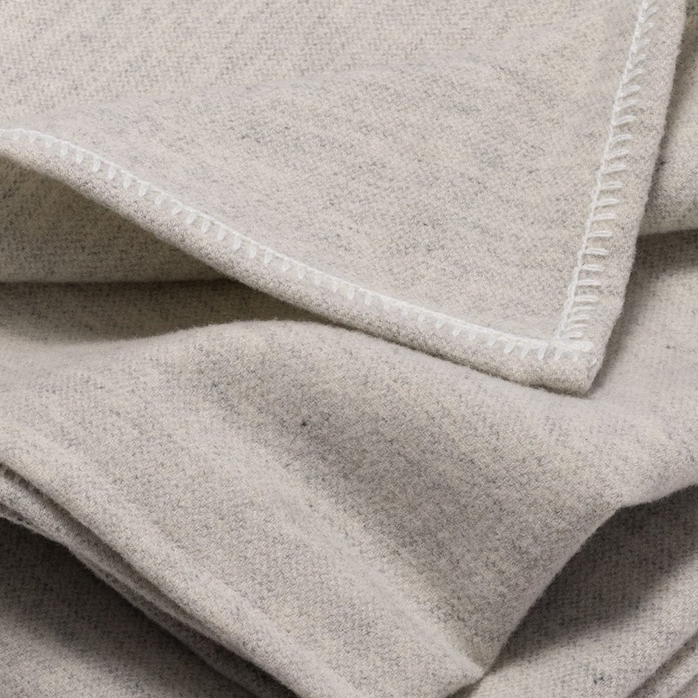 Lakefront Wool Blanket - Natural active Current Full group-gallery King Lakefront Wool Blanket machine washable personalization Queen Solids Twin
