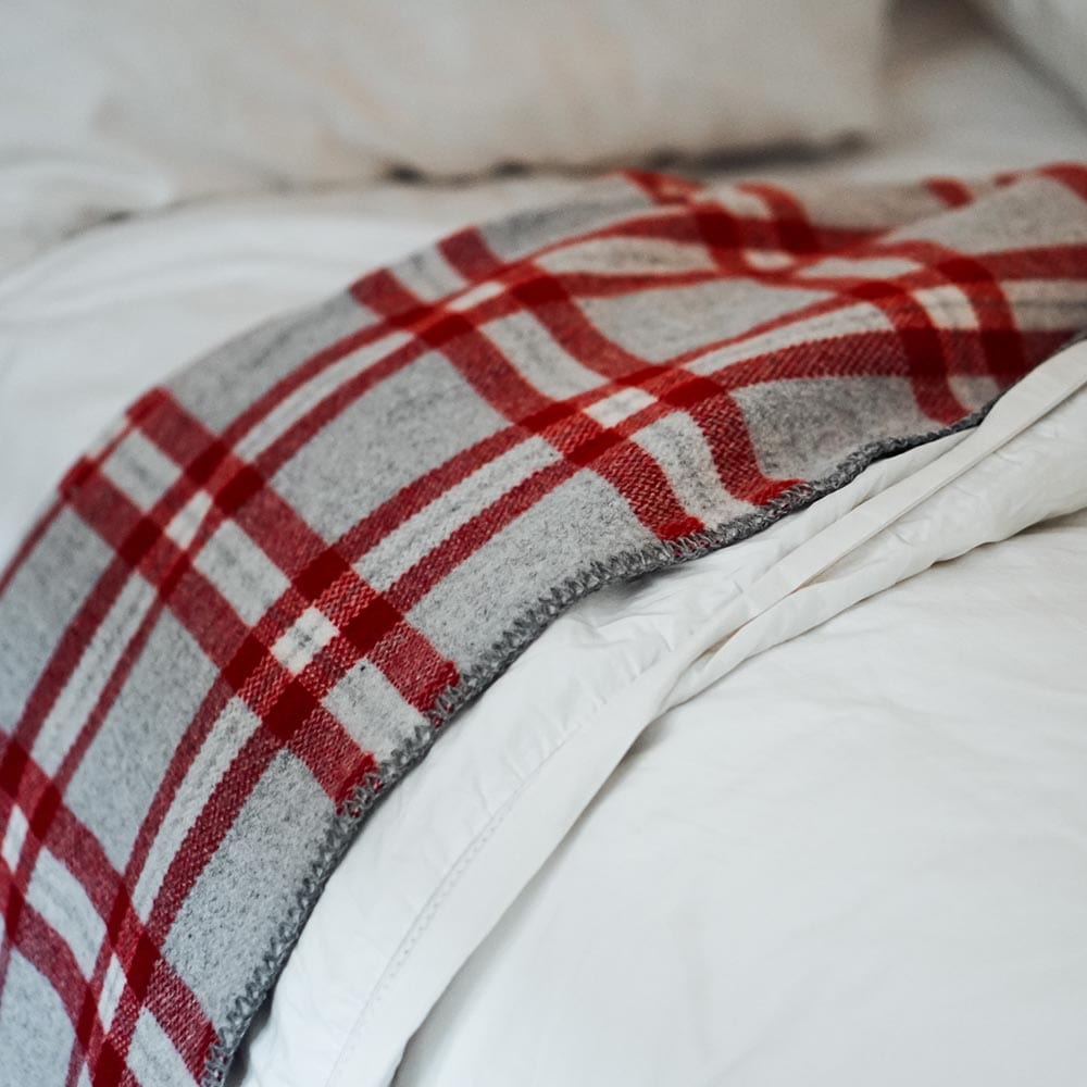 Minnehaha Falls Wool Blanket active Full group-gallery King machine washable Patterns & Plaids Queen Twin