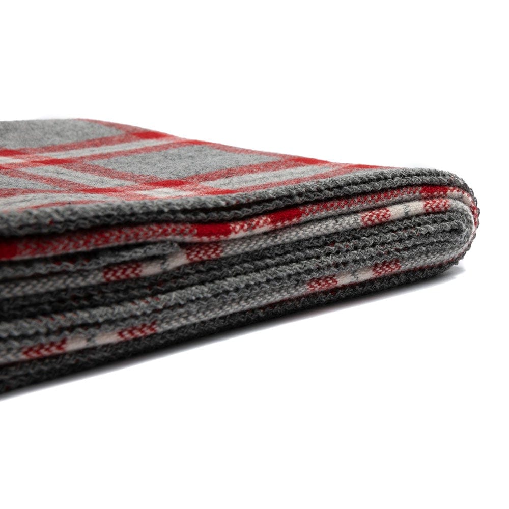 Factory Second Minnehaha Falls Wool Throw - Red active Factory Second Minnehaha Falls Wool Throw machine washable Patterns & Plaids
