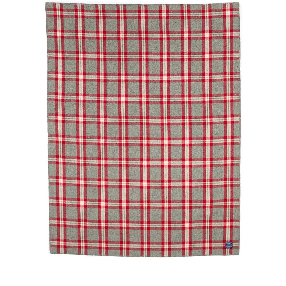 Factory Second Minnehaha Falls Wool Throw - Red active Factory Second Minnehaha Falls Wool Throw machine washable Patterns & Plaids