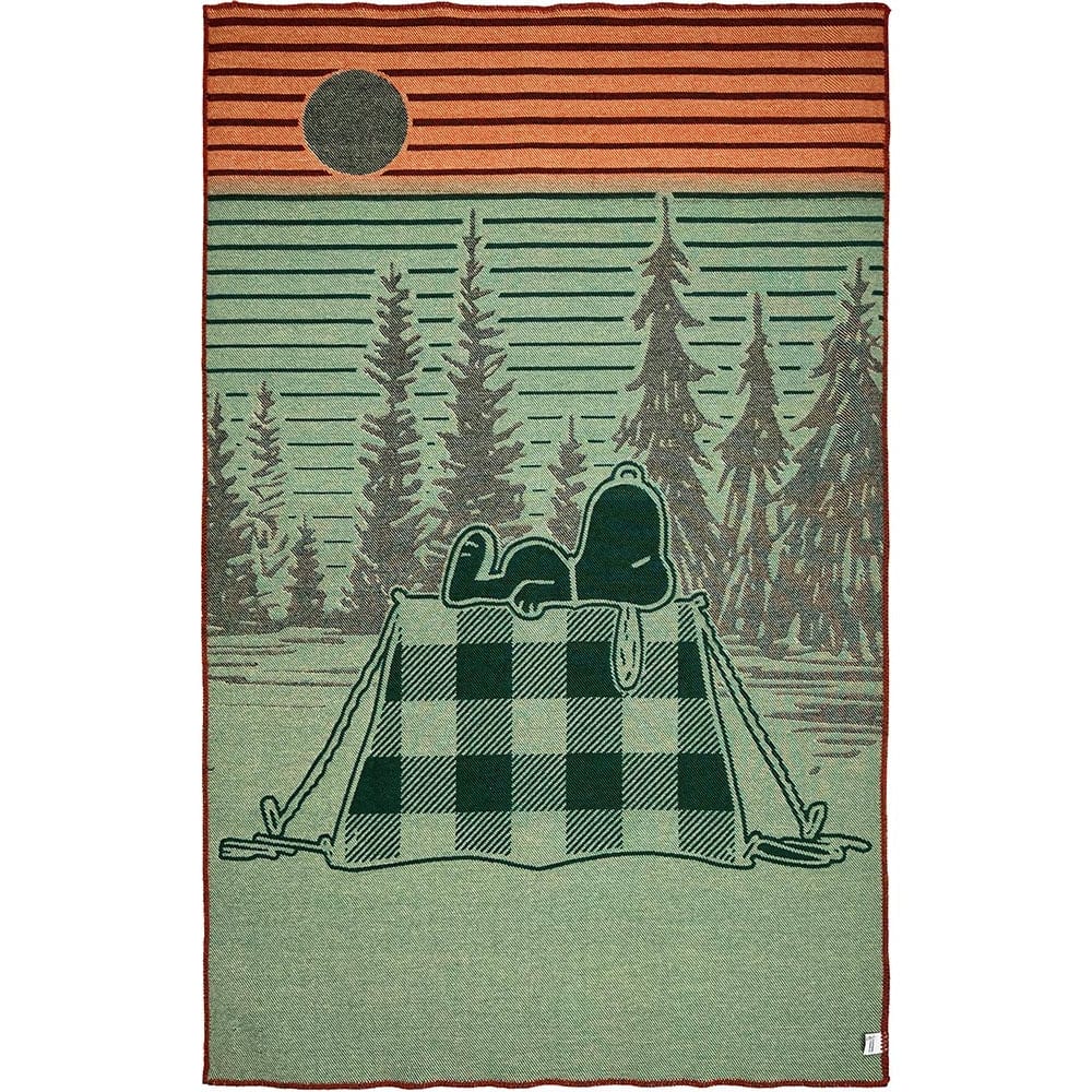 Snoopy Camping Wool Throw Blanket active Current Dry clean or hand wash Full Price Peanuts Peanuts Wool Throw