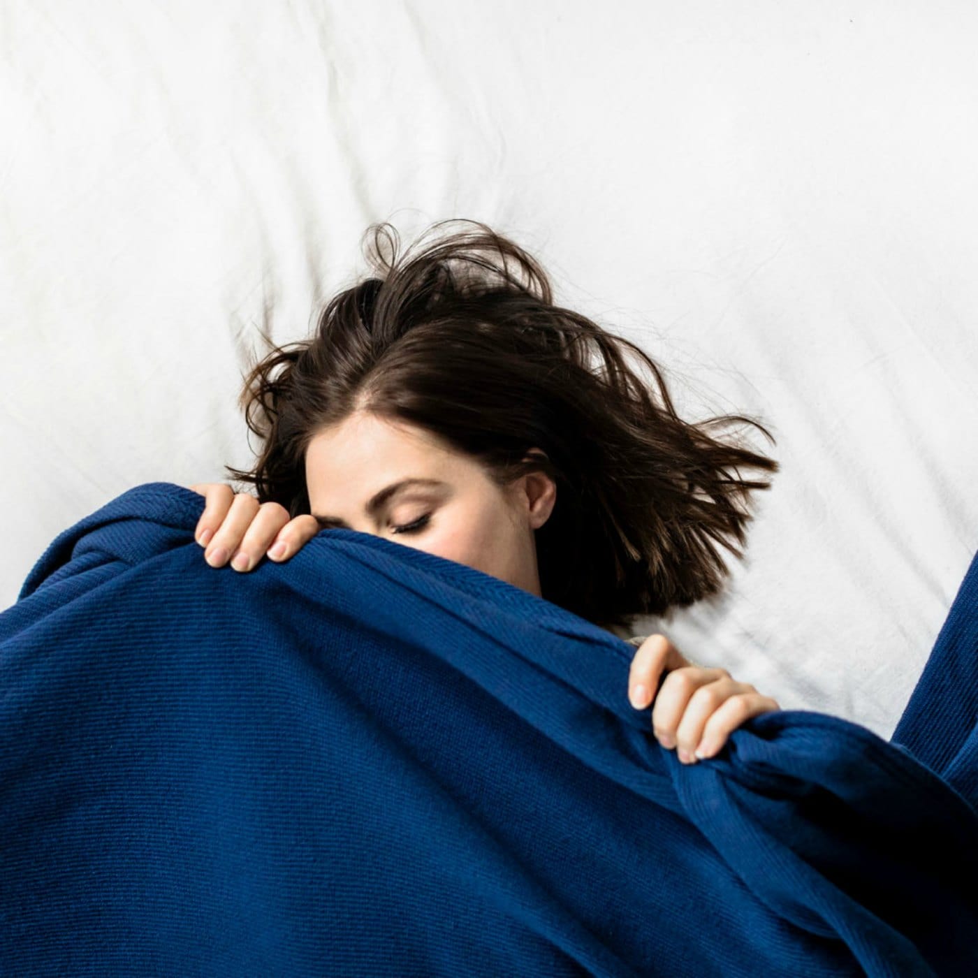 Pure Cotton Blanket - Midnight Blue active machine washable solid