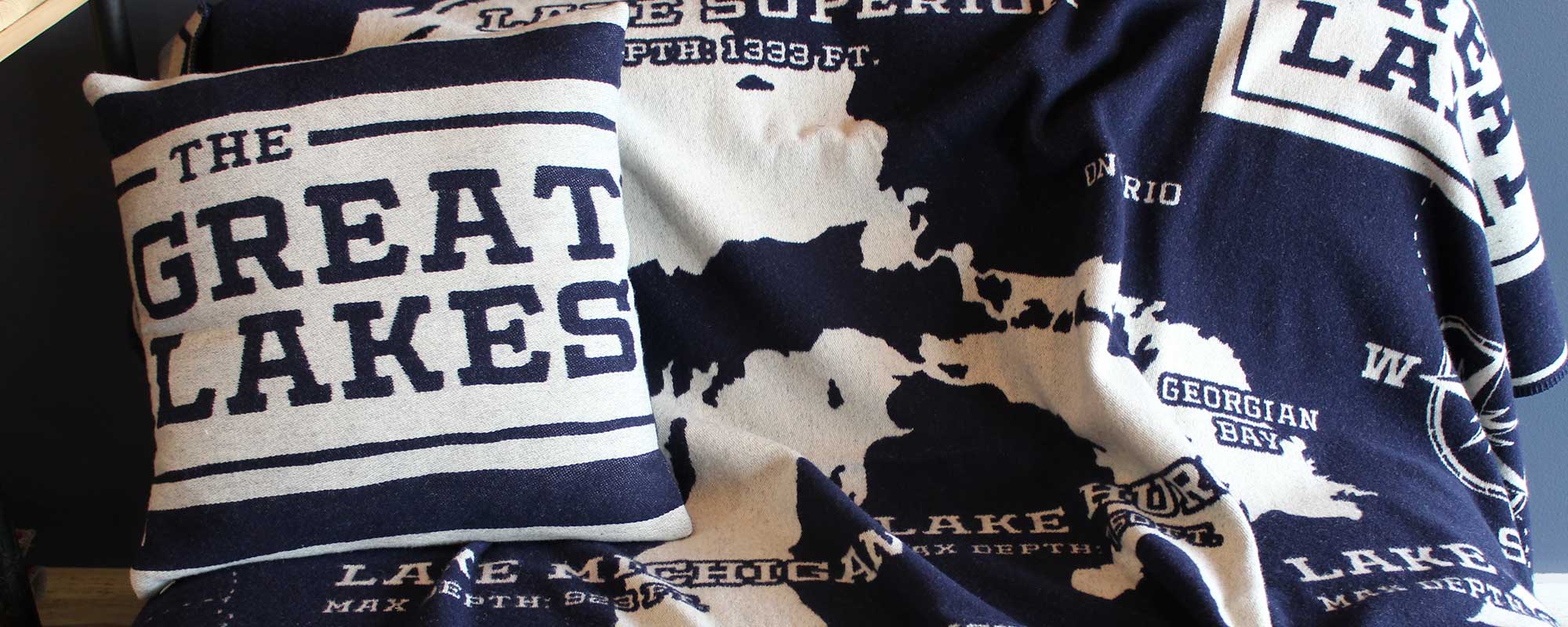 Lake & City Map Pillow Cases