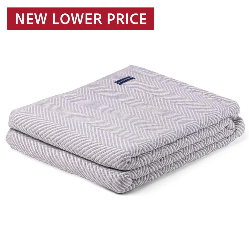 Madison Cotton Blanket Soft White Dove Gray active Current Full Full Price group-gallery King machine washable Patterns & Plaids personalization Queen Twin