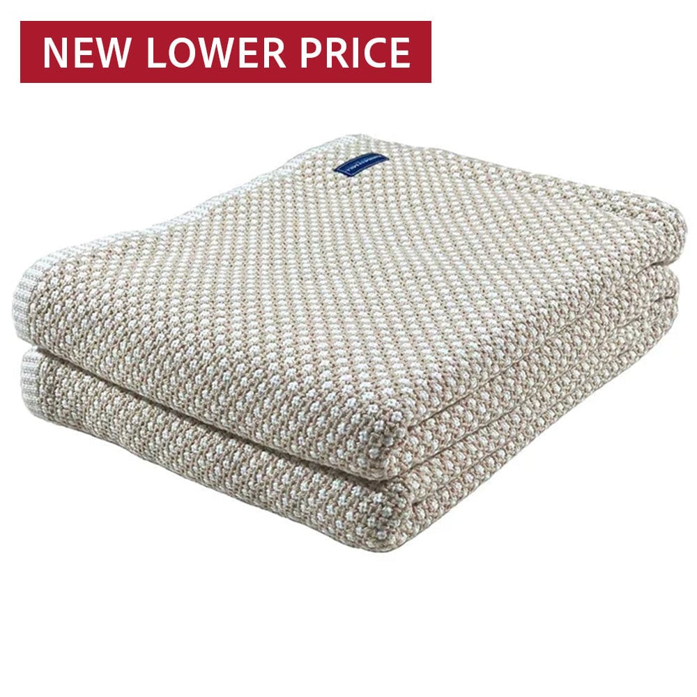 Edgecomb Cotton Blanket Oyster active Current Full Full Price group-gallery King machine washable personalization Queen Solids Twin