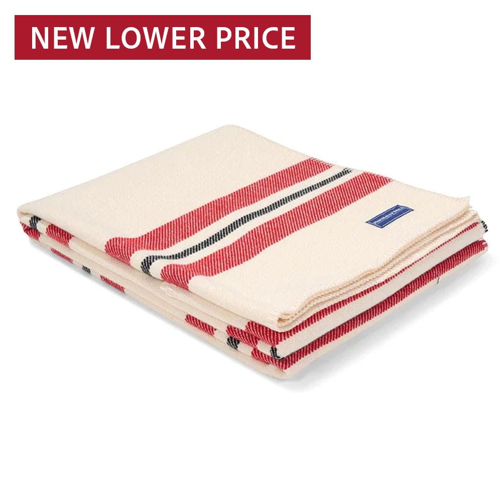 Cabin Wool Throw Natural Red Black active Current Full Price group-gallery machine washable personalization Stripes